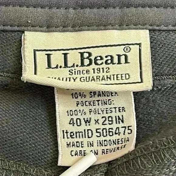 L.L Bean Men’s Venture Stretch Five Pocket Pants in  Graphite size 40 - Picture 8 of 12
